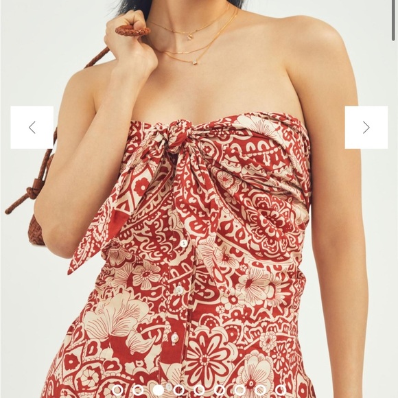 Blue Tassel Anthropologie Strapless Mini Dress! Size Small NWT - Picture 8 of 8